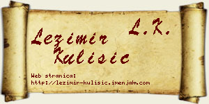 Ležimir Kulišić vizit kartica